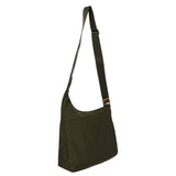 Bric's X-Bag 2.0 Hipster Envelope Crossbody, Water-Resistant Recycled Nylon Shoulder Bag with Leather Trim, Dual Compartments and Adjustable Strap for Everyday or Travel – One Size, Olive