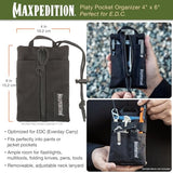 MAXPEDITION Platy Pocket Organizer, Durable EDC Tool Pouch for Men, Neck Wallet with Paracord Lanyard, Holds Flashlight, Multitool, Pen, Notebook (OD Green, 4" x 6")