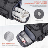 WITZMAN Duffle Bag for Men 3 in 1 Convertible 45L Nylon Gym Travel Backpack