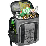 33 Cans Insulated Backpack Cooler - Leakproof Waterproof Lightweight Soft Coolers Bag for Camping Picnic Hiking Beach and Lunchbox Backpacks Bags-Leak Proof Ice Chest Back Pack,Dark Gray