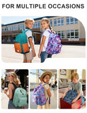 VASCHY Backpack for School, Lightweight Water Resistant Bookbag Casual Daypack for Middle School Teen Girls Pink Galaxy