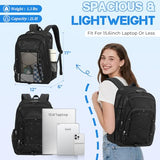 Sisipoet Mesh Backpack, Heavy Duty Mesh Bookbag for Girls Boys Kids, See Through Clear Backpacks, Net Backpack Transparent Breathable for School Beach Swim Travel Outdoor, Black