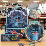 BIOWORLD Unisex Lilo & Stitch 5 Piece Backpack Set (Little Kid/Big Kid), Purple, One size