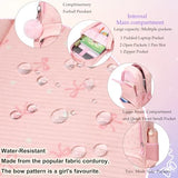 Dafelile School Backpack for Girls Kids Backpacks Elementary Preschool Corduroy Love Bow Pink School Bags Travel Daypacks with Lunch Bag