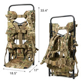 MT Tactical Load-Bearing Rucksack Frame – Heavy-Duty External Frame, 200 lbs Capacity, Universal Fit for Rucksacks, Foldable Cargo Shelf, Ripstop Nylon