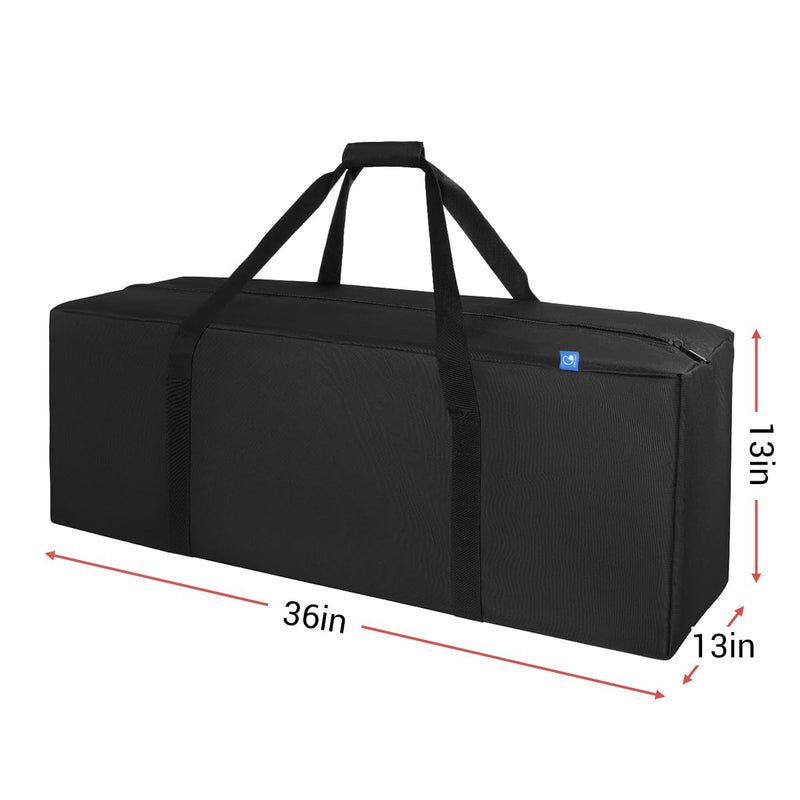 COOLBEBE 36-Inch Large Travel Duffle Bag, 100L Heavy Duty Luggage for Sports Equipment, Camping & Moving, Water Resistant, Black