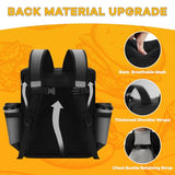 Ytonet Food Delivery Bag, Expandable Food Delivery Backpack with 7 Cup Holders, Large Insulated Pizza Delivery Bag with Reflective Strip, Delivery food Bag Fis for Bike, doordash, Uber Eats, Grey