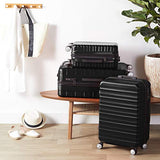 Amazon Basics 2-Piece Hardside Luggage Set (20", 28") with TSA Locks, Spinner Wheels, Expandable, Scratch-Resistant Surface, Black