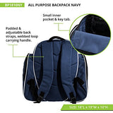 Champion Sports 600 Denier® Deluxe Top Loading All Purpose Backpack with Inner & Outer Pockets - Adjustable Straps & Carry Handle - 19"Lx18"Wx10"H - Navy