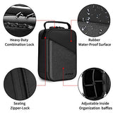 IDEATECH Smell Proof Bag, Stash Box with Lock, Smell Proof Containers, Odorless Travel Storage Bag, Home Organizer Case Lock Box with Accessories, Gift for Women/Men (Black)