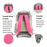 Tilami Toddler Rolling Backpack 16 inch Kids Wheeled Backpack Boys Girls Travel School Children Luggage Toddler Trip, Fox