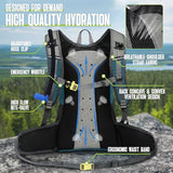 N NEVO RHINO Hydration Backpack, 18L Multipurpose Hiking Backpack with 3L Water Bladder, Water Backpack Insulated Hydration Pack Ideal for Hiking and Cycling