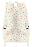 BTOOP School Backpack for Girls Teens Large Corduroy Bookbag Lightweight 15.6 inch Laptop Bag for Women Casual High School College (Pink Bow Floral)