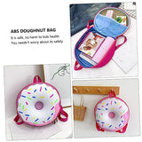 OATIPHO 1pc Boys and Girls Portable Doughnut-shaped Backpack for Girls Lightweight Creative Storage Bag for Preschool and Kindergarten Rainbow Design Safe for Daycare and Travel