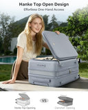 Hanke Hardside Expandable Checked Luggage, 24 Inch Top Opening Trunk Luggages with Spinner Wheels, All-PC Hard Shell Suitcase, Lightweight TSA Checked-Medium(Grey, 83L)