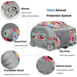 Tilami Rolling Backpack 19 inch with Lunch Bag Wheeled Laptop Backpack, Doughnut