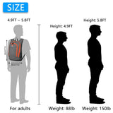 Esup 15L Small Hiking Backpack Foldable Lightweight Travel Day Pack Packable Camping Backpack for Women Men (Black)