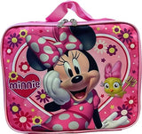 Ruz Group Kid's Licensed 16 Inch Backpack With Removable Lunch Box Set (Minnie Mouse Pink)
