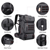 WITZMAN Carry on Travel Backpack for Men Airline Approved Convertible Nylon Duffle Backpack and Toiletry Bag Large Hanging Multi-organization Bathroom Bag