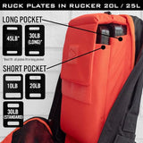 GORUCK Rucker 4.0 20L Black with White Embroidery - Purpose Built Rucking Backpack, Military Weight Training Rucksack w/Ruck Plate Pocket and Extra Padded Straps