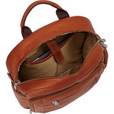 Piel Leather Laptop Backpack/Shoulder Bag, Saddle, One Size