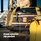 Topo Designs Mountain Duffel 40L, Recycled Nylon Ripstop Travel Bag, Removable Backpack Straps, Interior Mesh Pockets (Midnight/Caribbean)