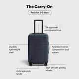Away Carry-On Luggage, Lightweight Hardside Suitcase with Spinner Wheels, 22 Inch Airline Approved, TSA Lock, Navy Blue