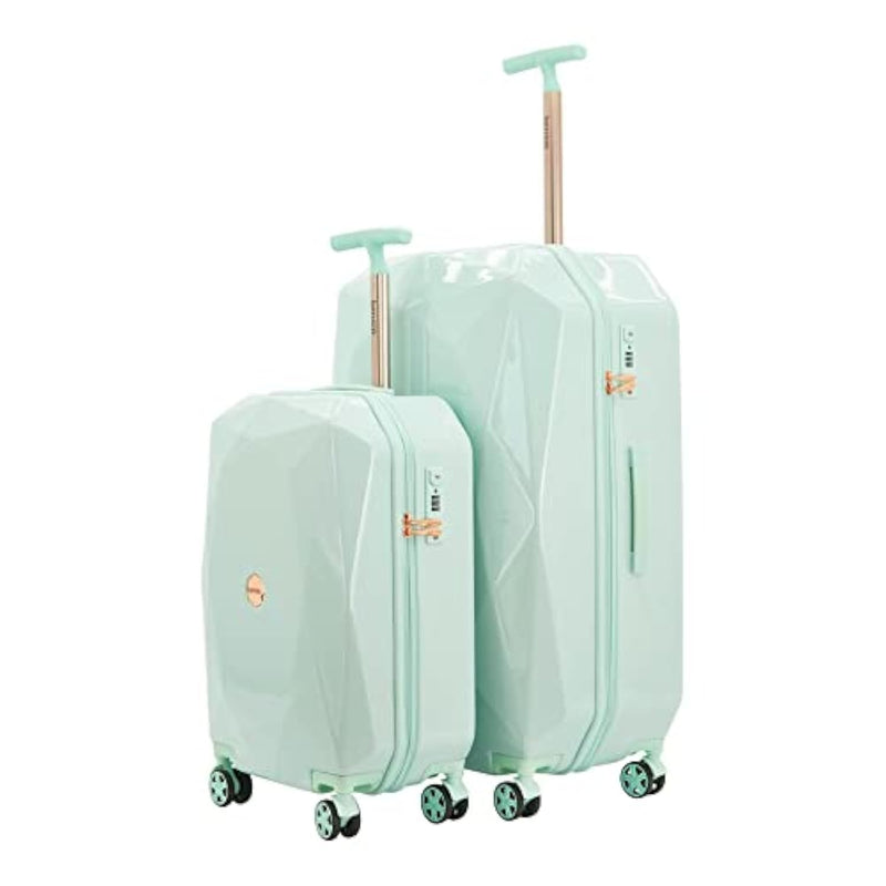 kensie Women's 2 Piece or 20" 3D Gemstone Luggage Set, Mint, 2 PC 28"