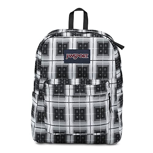 JanSport Superbreak Backpack- Sale Colors (Black Arcade Plaid)