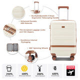 NEISIA Luggage Sets 3 Piece with spinner wheels, PC+ABS Hard Shell Travel Luggage,Lightweight Carry-on suitcases with TSA Lock,YKK Zippers (beige)