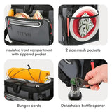 Titan by Arctic Zone Zipperless Soft Sided Cooler with HardBody Liner and SmartShelf, Insulated Bag with Shoulder Strap and Bottle Opener for Beach, Picnic, and Travel, 30 Can Capacity, Sharkskin Gray