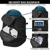 KEOFID Skate bag Backpack,Ski Boot Bag Backpack, Waterproof 50L ski bag, travel back pack for Ski Helmet, Snowboard and Accessories(Black)