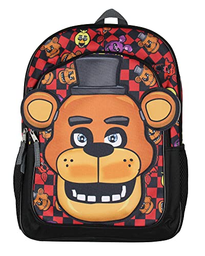 Bioworld Five Nights at Freddy's 3D Freddy Fazbear Let's Eat 16" Kids School Travel Backpack