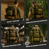 MT Military ALICE Frame System – Upgraded External Frame Backpack Suspension with MOLLE Quick-Release Waist Belt and Padded Shoulder Straps – Coyote Brown, Modular Pack Support