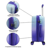 World Traveler Highways 2-Piece Hardside Carry-On Spinner Luggage Set - Lavender