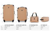 Travelers Club Midtown Hardside 4-Piece Luggage Travel Set, Tan