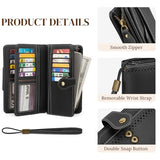 S-ZONE Wallets for Women Leather RFID Blocking Small Phone Wristlet Purse with Card Slots Womens Wallet Card Holder