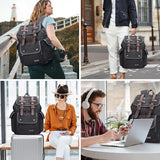 WITZMAN Canvas Backpack for Men Vintage Rucksack Fits 15.6 inch Laptop