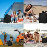 iyarkai Insulated Cooler Backpack, Backpack Cooler, 20 Can Backpack Cooler Leak Proof, Insulated Soft Cooler Bag, Lightweight, Cold-Weather Duffel Bag for Beach, Camping, Outdoor Activities, Black