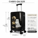 World Traveler Chariot Midnight Paws Pet Lover 20-Inch Carry-On Hardside Expandable Spinner Luggage with TSA Lock