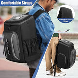 DSLEAF Roller Skate Bag with Large Capacity, Ice Skate Bag Backpack Holds Shoes Up to US Men Size 13, Figure Skate Bag with Multiple Pockets for Inline, Figure, Quad, Speed, Hockey Skating