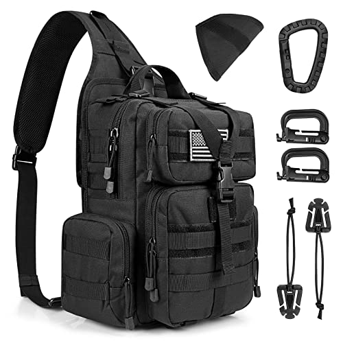 G4Free Large Tactical EDC Sling Bag, Adjustable Holder Backpack for Men