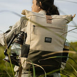 8000Kicks Everyday Hemp Backpack - Lightweight and Weatherproof Backpack for Work and Travel with Anti-theft pocket and Spacious Interior (Beige)