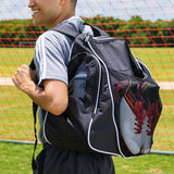 Champion Sports 600 Denier® Deluxe Top Loading All Purpose Backpack with Inner & Outer Pockets - Adjustable Straps & Carry Handle - 19"Lx18"Wx10"H - Black