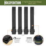 Maxpedition 5-Inch TacTie - Pack Of 4 (Black)