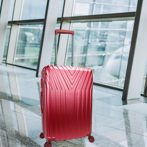 World Traveler Skyline Hardside 24-Inch Spinner Luggage - Burgundy
