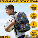 Get Trend Pokemon Boys Backpack and Water Bottle, 2 Piece Set