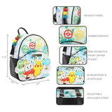 Bioworld Pokemon Sprigatito Fuecoco Pikachu & Quaxly 11.5 Tie-Dye Mini Backpack