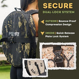 Polyfit PL8 Backpack for Olympic Weight Plates - Weighted Backpack for Strength Training, Rucking, and Gym Workouts - BLACK