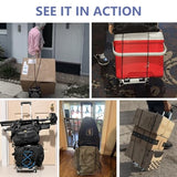 KEDSUM 270LBS Utility Luggage Cart with 4 Wheels, 100% Aluminum Hand Truck Dolly, Folding Hand Truck with Advanced Tank Wheels, Portable Dolly Cart for Luggage, Travel, Shopping, Office Use